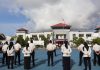 Apel Pagi Lapas Batam Dirangkaikan dengan Penyematan Tanda Kenaikan Pangkat Kasubsi Bimkemaswat